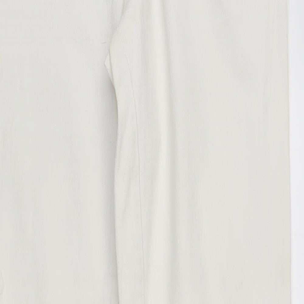 Porto Blue Womens White  Denim Straight Jeans Size 14 L31 in