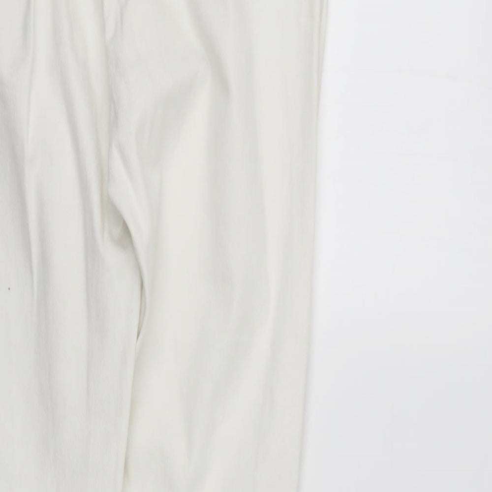 Porto Blue Womens White  Denim Straight Jeans Size 14 L31 in