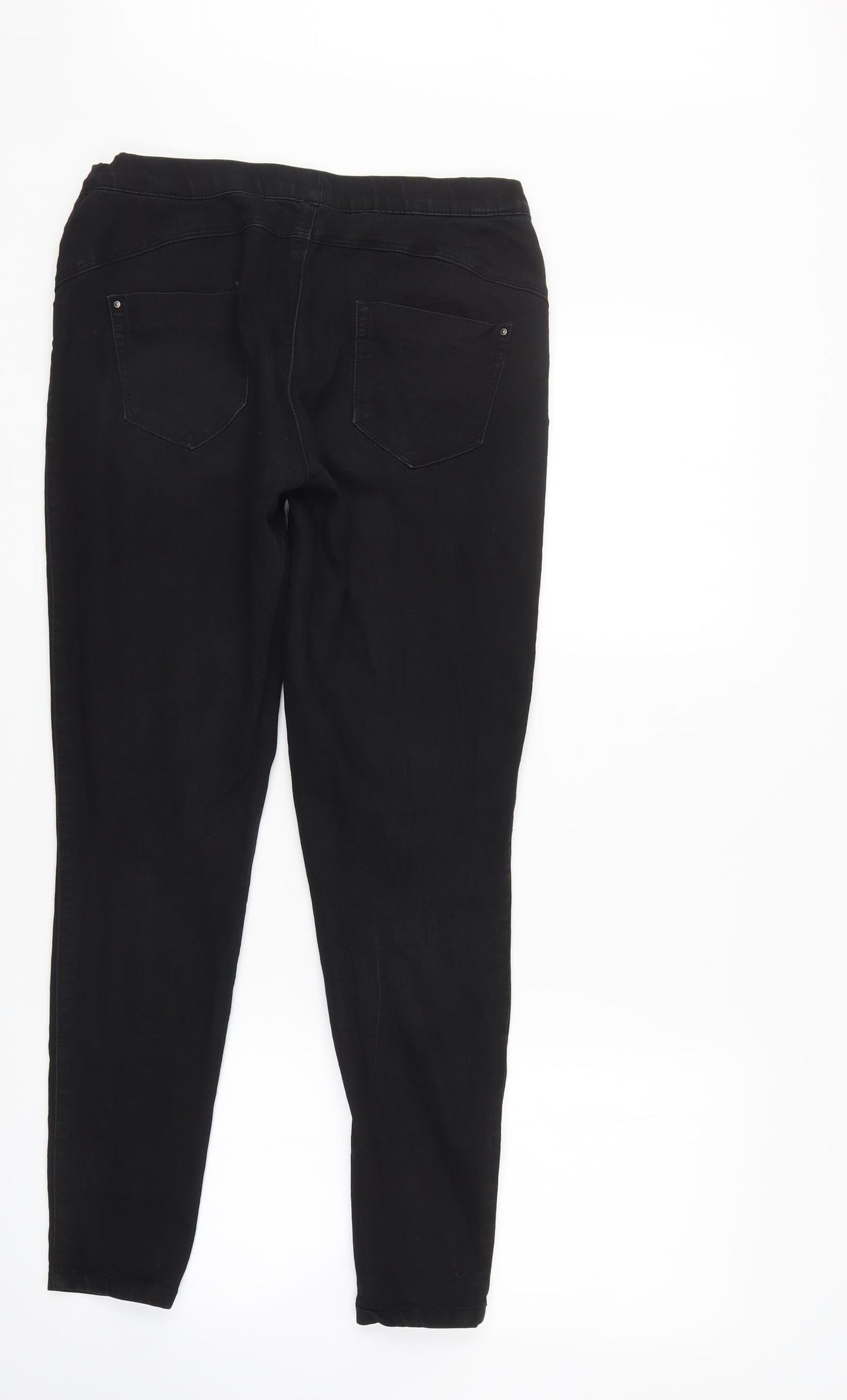 Denim & Co. Womens Black  Denim Tapered Jeans Size 10 L27 in