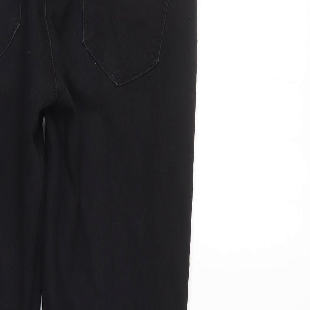 Denim & Co. Womens Black  Denim Tapered Jeans Size 10 L27 in