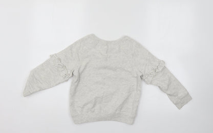 NEXT Girls Grey   Pullover Sweatshirt Size 6 Years