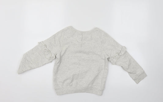 NEXT Girls Grey   Pullover Sweatshirt Size 6 Years