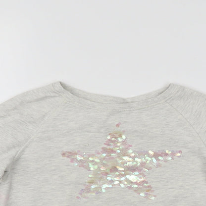 NEXT Girls Grey   Pullover Sweatshirt Size 6 Years