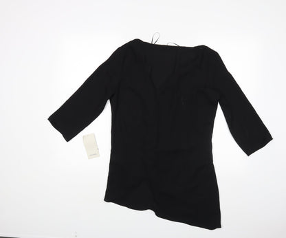 Womens UK Size M Zara Beige Basic Blouse