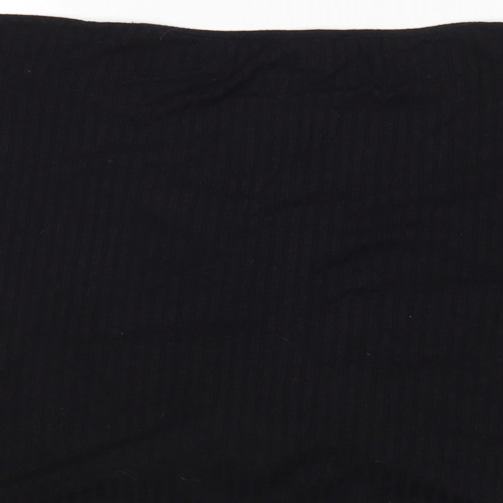 Womens UK Size L New Look Black Cropped Blouse