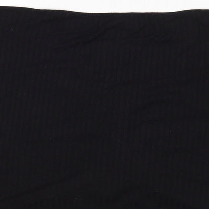 Womens UK Size L New Look Black Cropped Blouse