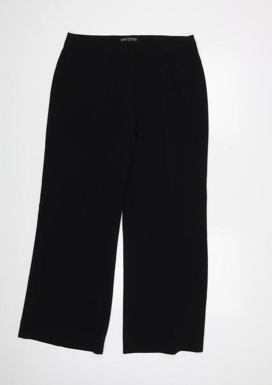 Womens UK Size 16 Joella Di Marco Regular Fit Dress Pants Black Trousers