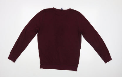 Mens UK Size S H&M Purple Pullover Sweatshirt