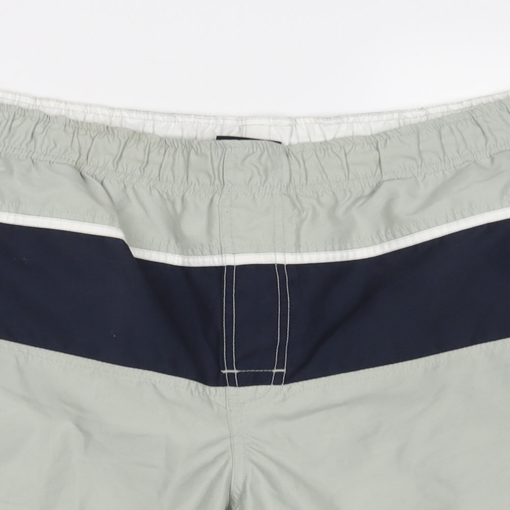 Authentic Mens Green   Cargo Shorts Size L - Elastic Waist Band