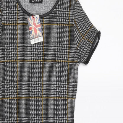 Select Womens Grey Check  Bodycon  Size 6