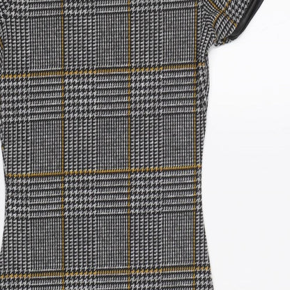 Select Womens Grey Check  Bodycon  Size 6