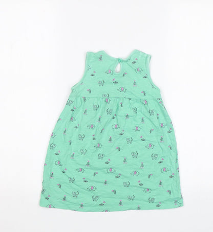 George Baby Green Geometric  A-Line  Size 18-24 Months