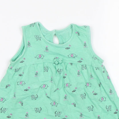 George Baby Green Geometric  A-Line  Size 18-24 Months