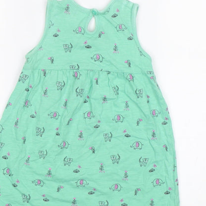 George Baby Green Geometric  A-Line  Size 18-24 Months