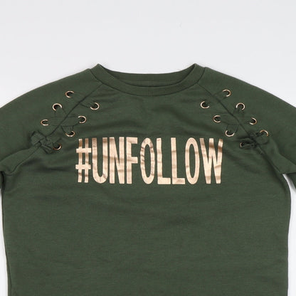 Primark Girls Green   Pullover Sweatshirt Size 10-11 Years