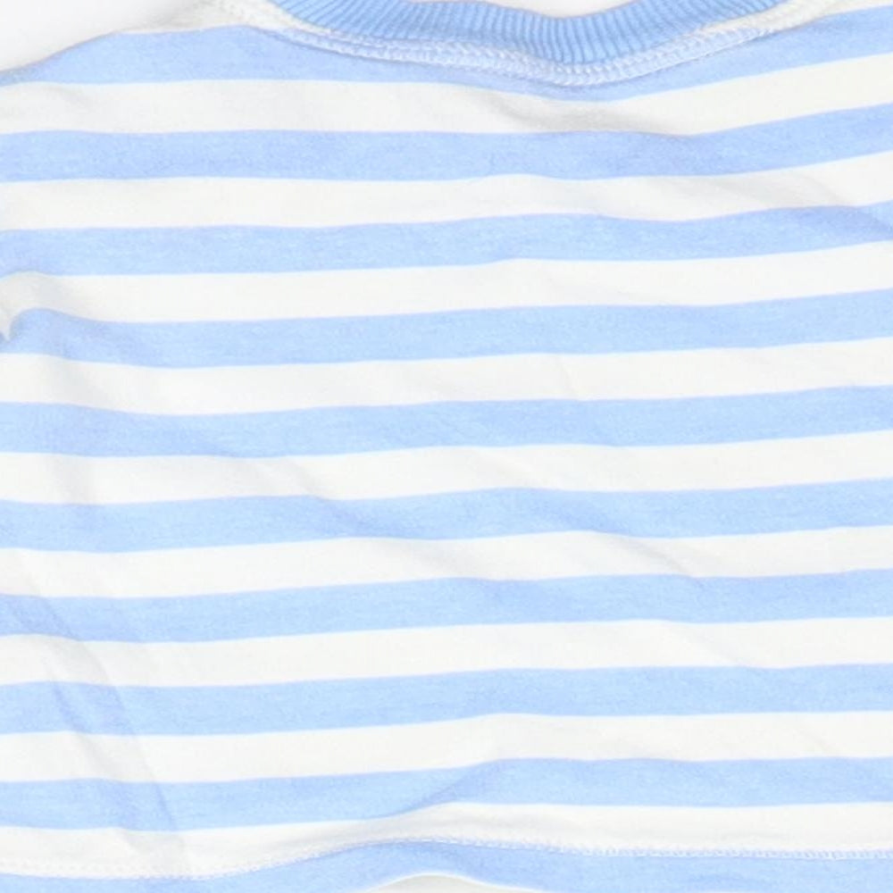 George Baby White Striped  Basic T-Shirt Size 0-3 Months  -