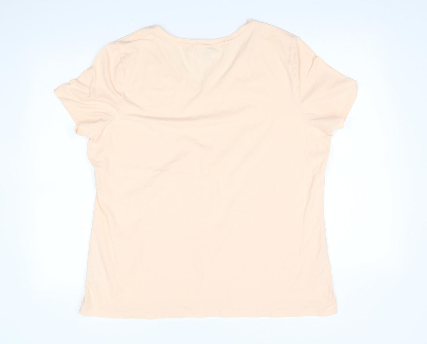 Amazon Womens Beige   Basic T-Shirt Size 2XL
