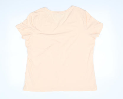 Amazon Womens Beige   Basic T-Shirt Size 2XL