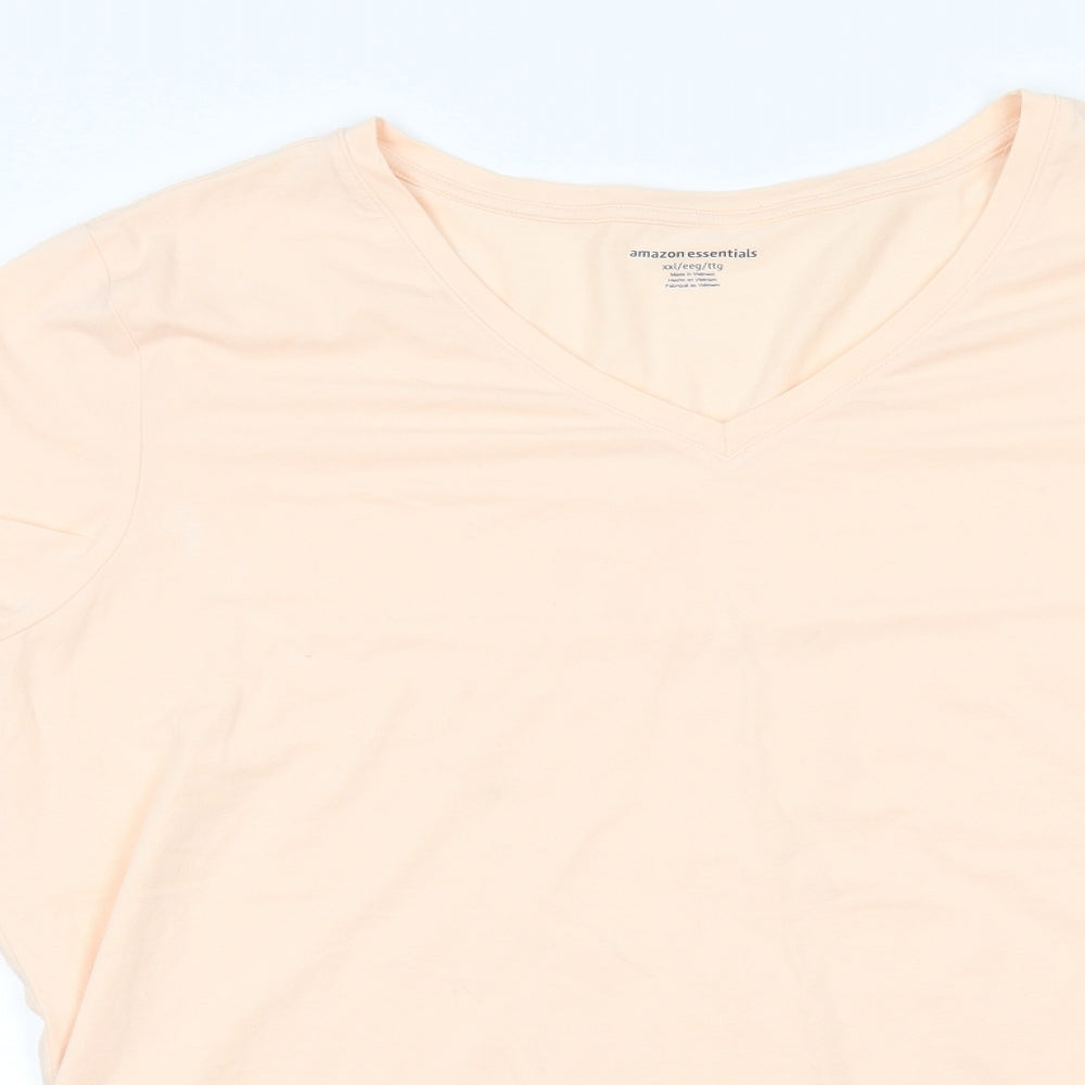 Amazon Womens Beige   Basic T-Shirt Size 2XL