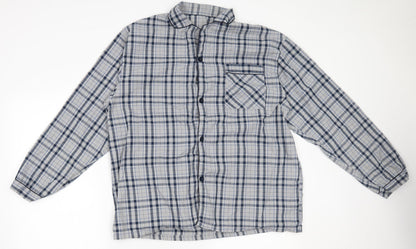 Mens UK Size L Peacocks Grey  Button-Up Long Sleeve Casual Shirt