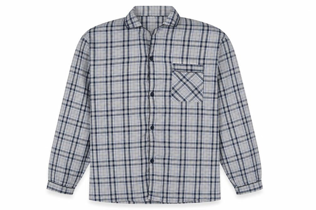 Mens UK Size L Peacocks Grey  Button-Up Long Sleeve Casual Shirt