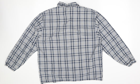 Mens UK Size L Peacocks Grey  Button-Up Long Sleeve Casual Shirt