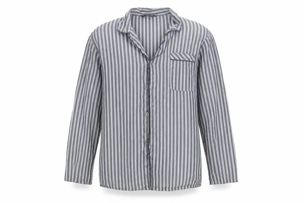 Cedarwood State Mens Grey Striped Button-Up Size M