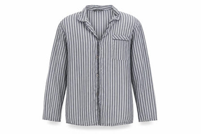 Cedarwood State Mens Grey Striped Button-Up Size M