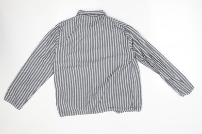 cedarwood state Mens Grey Striped   Button-Up Size M
