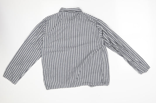 cedarwood state Mens Grey Striped   Button-Up Size M