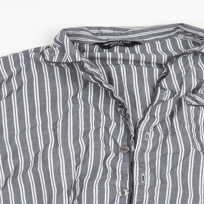 cedarwood state Mens Grey Striped   Button-Up Size M