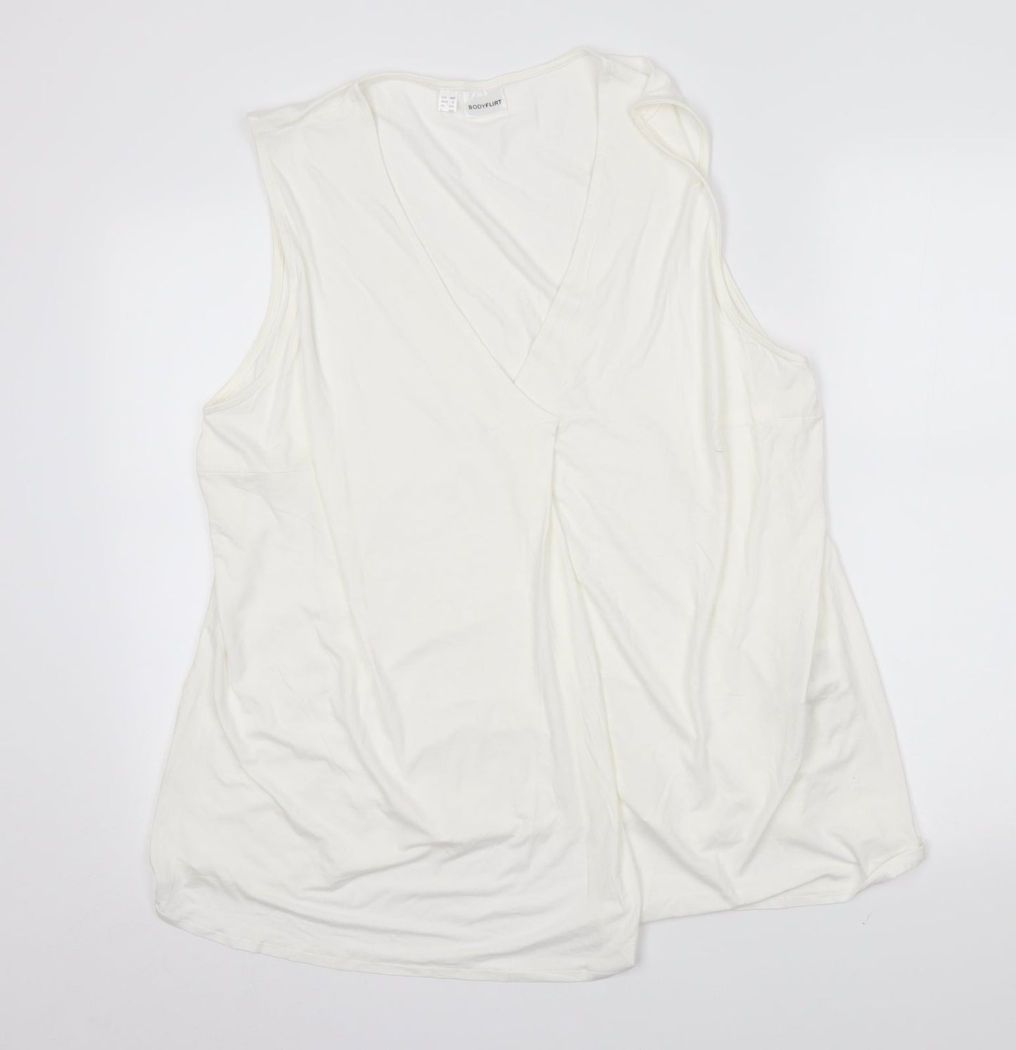 Womens UK Size XL Bodyflirt White Basic Blouse