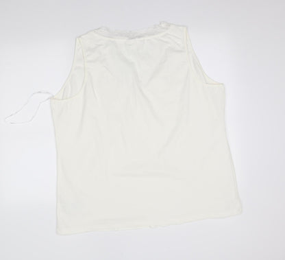Womens UK Size 2XL BPC White Basic Blouse