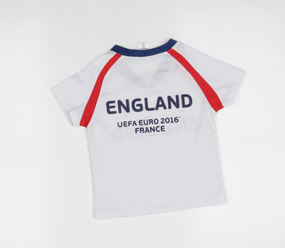 euro 2016 france Girls White   Basic T-Shirt Size 2-3 Years  - england
