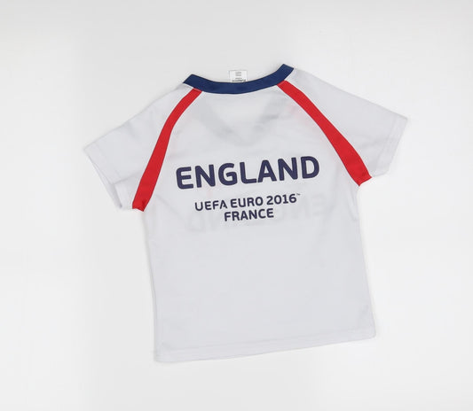 euro 2016 france Girls White   Basic T-Shirt Size 2-3 Years  - england