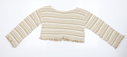 Womens UK Size M Nasty Gal Beige Pullover Jumper