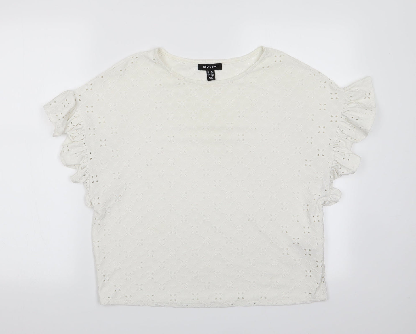 Womens UK Size 8 New Look Ivory Basic Blouse
