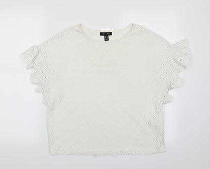 Womens UK Size 8 New Look Ivory Basic Blouse