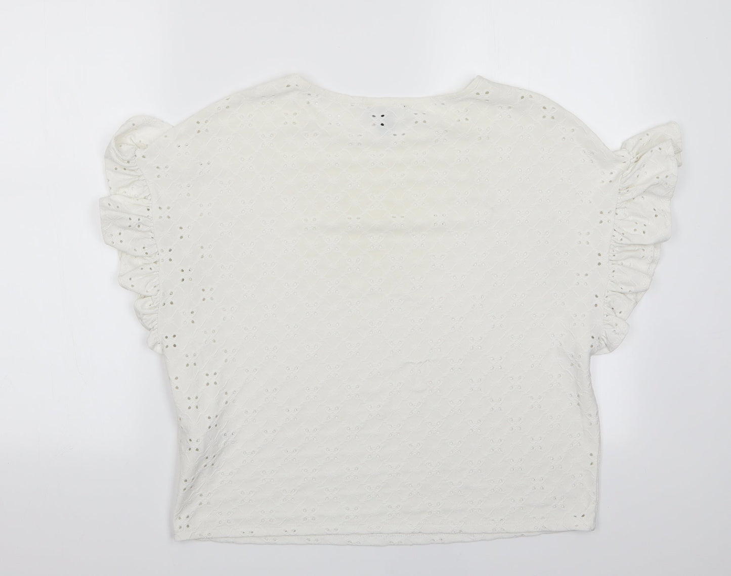 Womens UK Size 8 New Look Ivory Basic Blouse