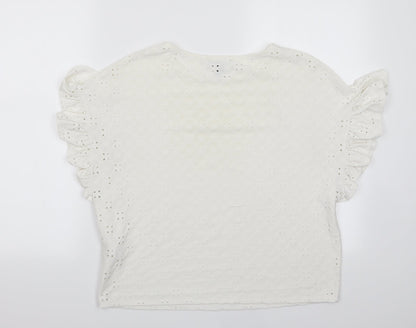 Womens UK Size 8 New Look Ivory Basic Blouse