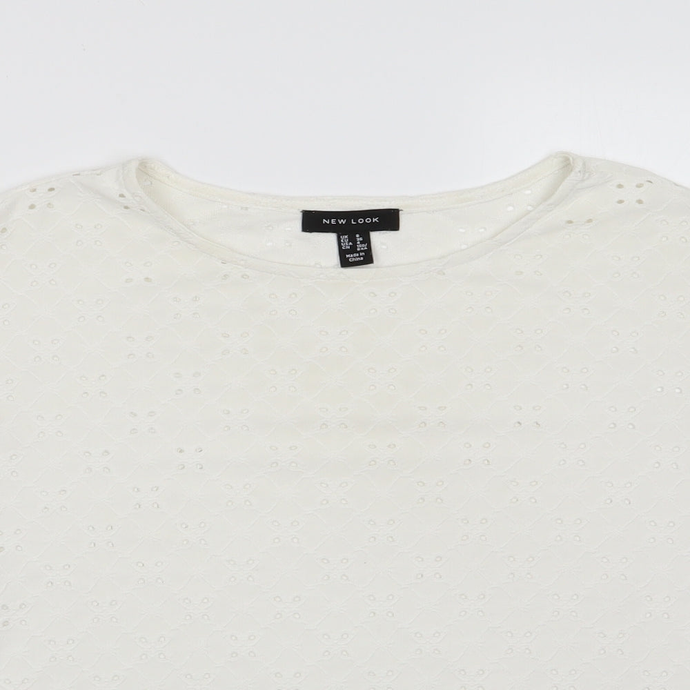 Womens UK Size 8 New Look Ivory Basic Blouse