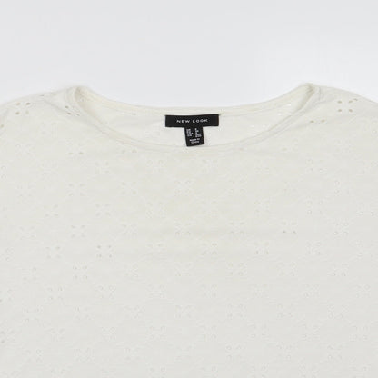 Womens UK Size 8 New Look Ivory Basic Blouse