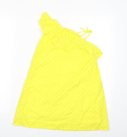 Matalan Girls Yellow Floral  A-Line  Size 7 Years