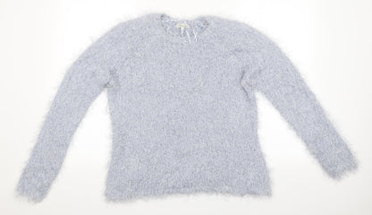 Womens UK Size XL Peacocks Blue Pullover Jumper