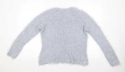 Womens UK Size XL Peacocks Blue Pullover Jumper