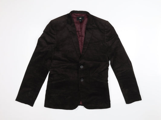 Mens UK Size 36 H&M Regular Brown Suit Jacket