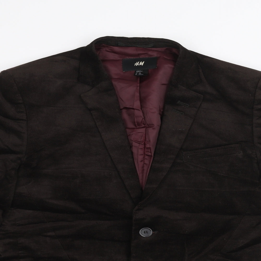 Mens UK Size 36 H&M Regular Brown Suit Jacket