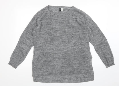 Womens UK Size S Divided Grey Pullover Jumper