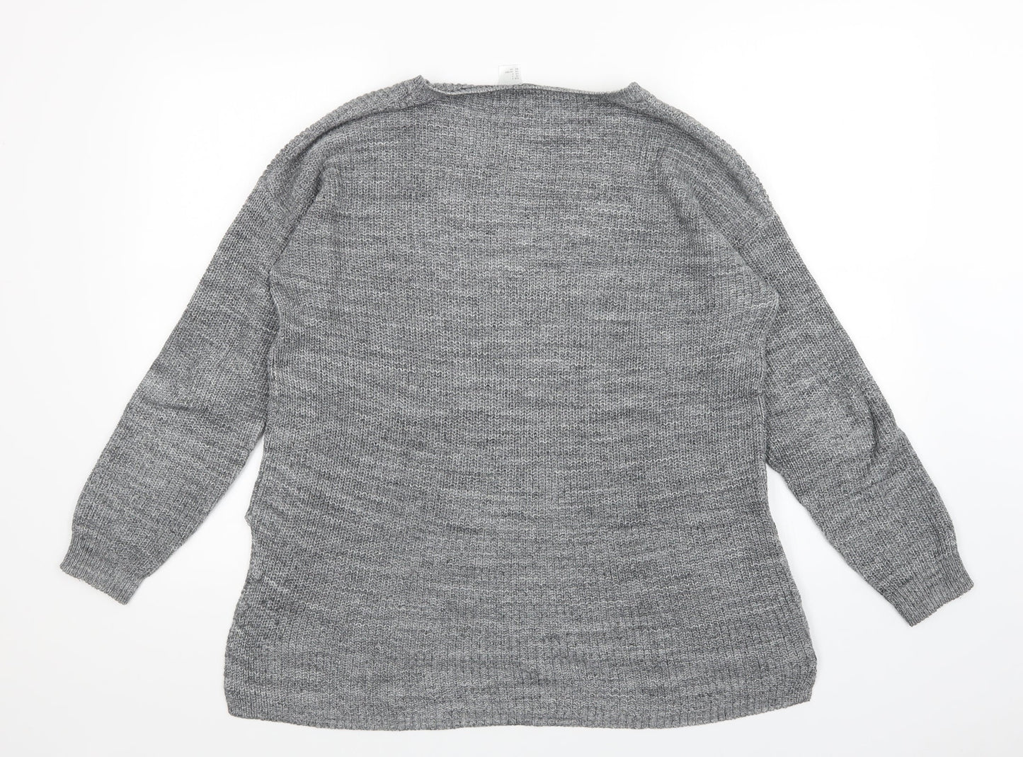 Womens UK Size S Divided Grey Pullover Jumper