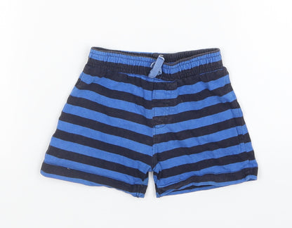 Baby Boys Blue Striped  Sweatpants Trousers Size 9-12 Months